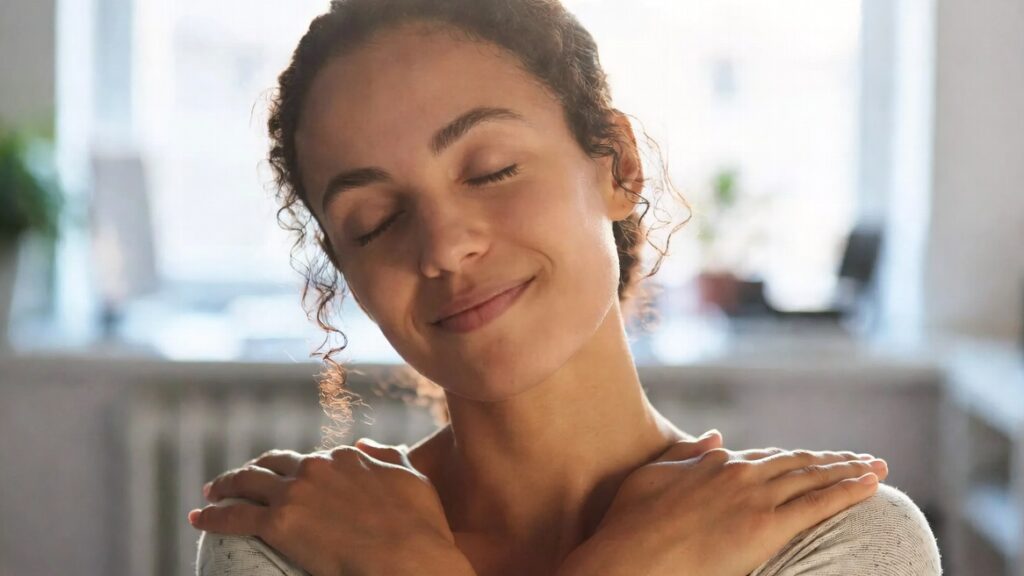 movimento simples para aliviar tensão nos ombros