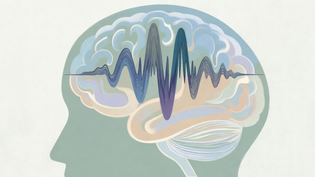 Ilustração minimalista representando o estresse acumulado do dia