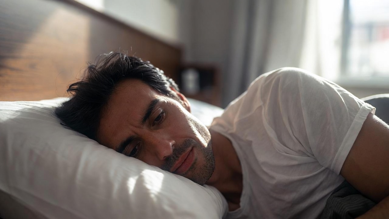 Pessoa acordando cansada mesmo após uma noite de sono