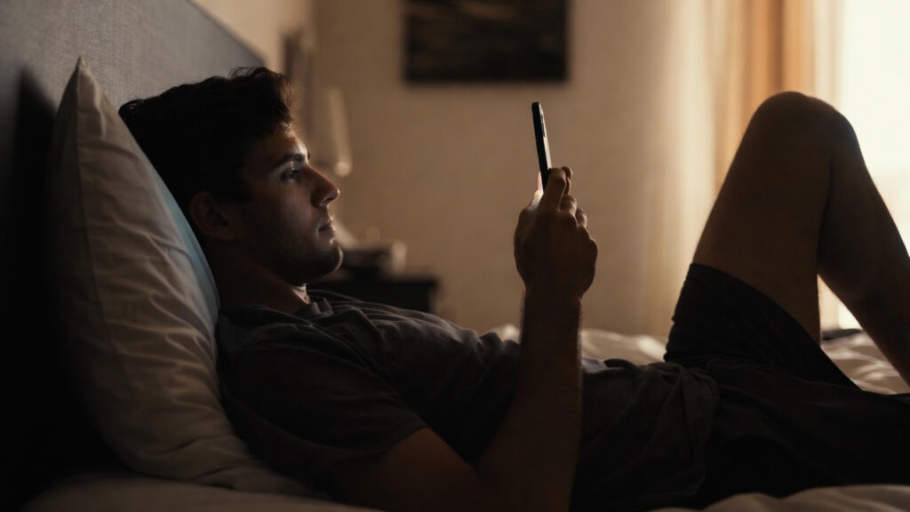 Uso do celular logo ao acordar